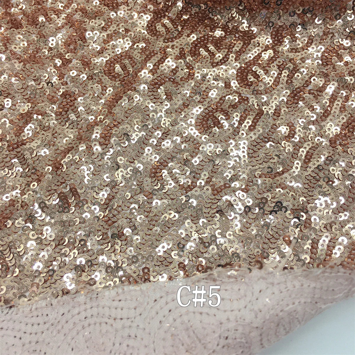 Tissu brodé haute qualité RX258 en satin, mat, haute densité, pailleté, 3mm, 13 coloris, base blanche