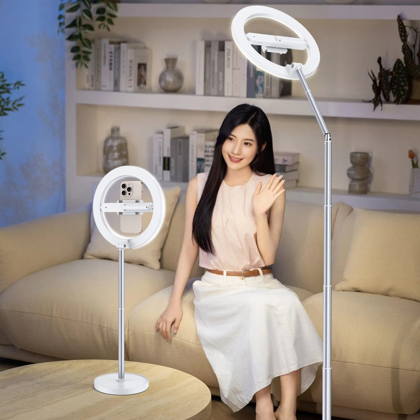 Foldable Content creator Kit Video Live  Photographic Flexible Floor Stand Selfie Ring Light WIth Stand for Video Recording