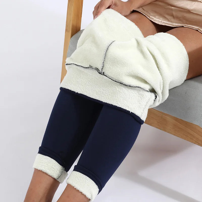 3XL chaud hiver épais Leggings femmes laine polaire femmes vêtements agneau cachemire velours pantalon élasticité S-3XL