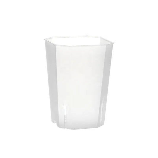 Pot carré haut et transparent