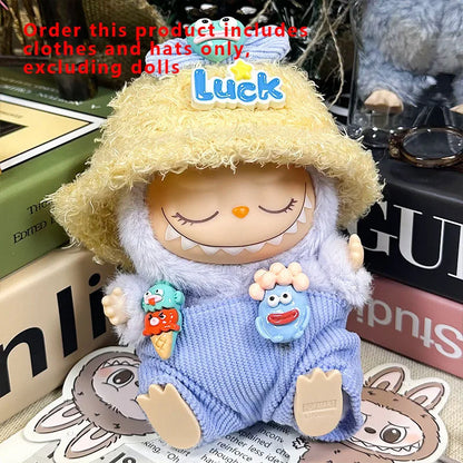 Labubu Designer Clothes Accessories For Sitting And Standing Plush Dolls Universal Blind Box Clothing