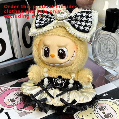 Labubu Designer Clothes Accessories For Sitting And Standing Plush Dolls Universal Blind Box Clothing