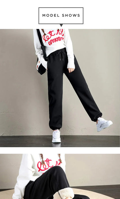FjWarm Smile Optics Leggings pour femmes, pantalons longs épais, mode décontractée, monochrome, hiver, grande taille