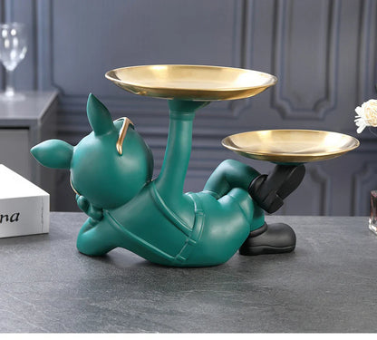 Figurines d'animaux bouledogue, Sculpture de chien Cool, décor de salon, salle d'étude, chambre à coucher, accessoires de décoration intérieure de maison