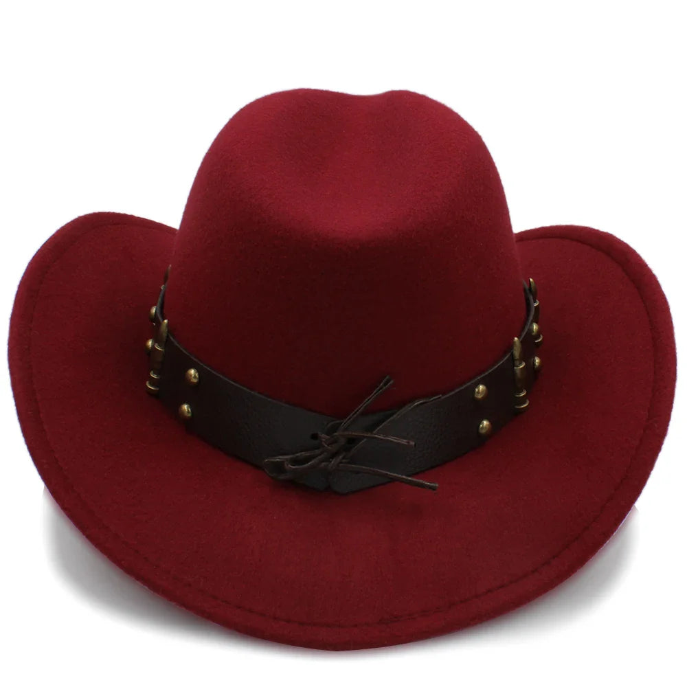 2 tailles hommes femmes chapeaux de cow-boy Western bord large Panama chapeau de soleil extérieur Fedora casquette Trilby Sombrero fête voyage taille US 7 1/4 UK L