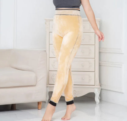 Leggings doublés en polaire, pantalon en cachemire épais, Super chaud, surdimensionné, hiver, ouc581