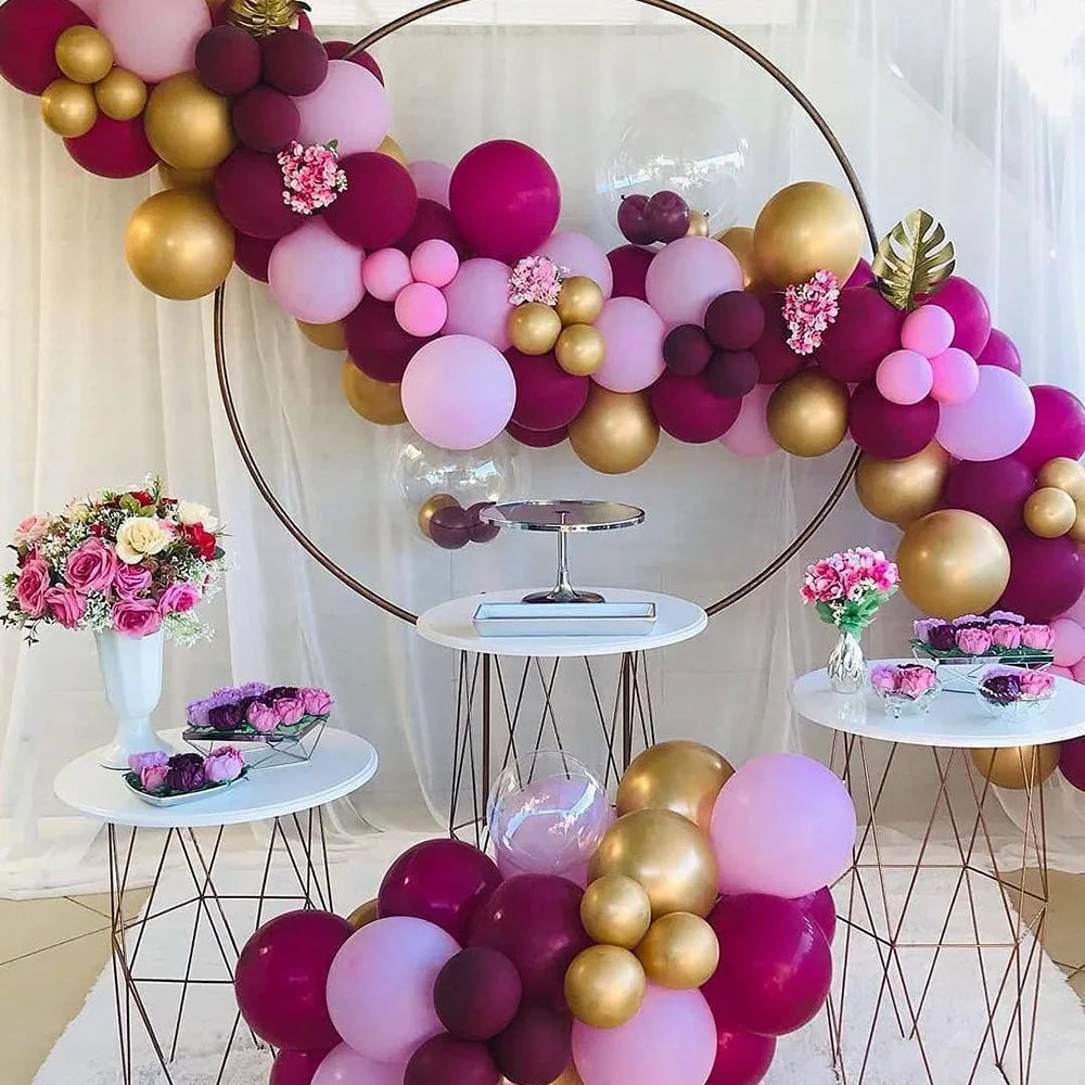 Kit de guirlande de ballons rouge vin bordeaux, arc de ballons en or rouge, guirlande de ballons de noël, décor de noël, décor de saint-valentin