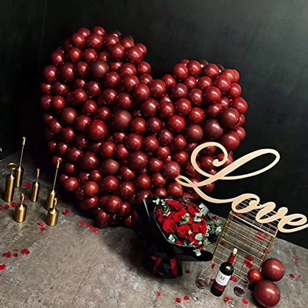 Kit de guirlande de ballons rouge vin bordeaux, arc de ballons en or rouge, guirlande de ballons de noël, décor de noël, décor de saint-valentin