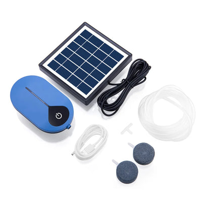 Pompe à air rechargeable aérateur oxygénateur solaire 6V1.5W 3600MAH pour bassin d'aquarium