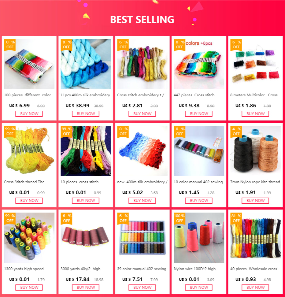 433---581--10 pcs cross-Stitchou  Embroidery Thread Floss Sewing Skeins Craft DIY Bracelet braided
