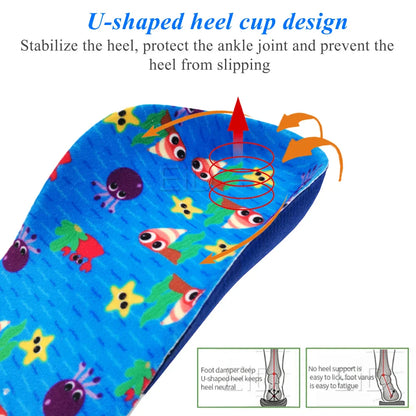Semelle intérieure orthopédique pour enfants, Support de voûte plantaire, jambes de bœuf, pied plat, semelle de chaussure de santé, semelles orthopédiques pour insérer des chaussures