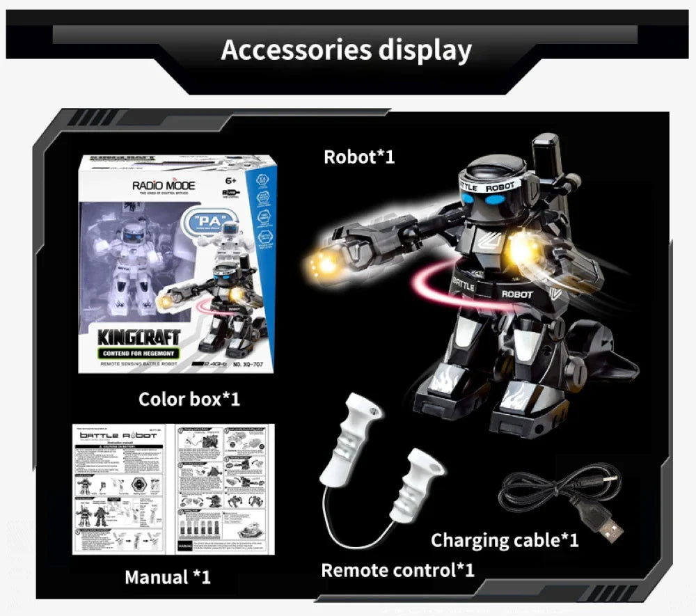 Robot de combat RC, jouet de boxe, télécommande, 2.4G, Robot de combat humanoïde avec deux Joysticks de commande, jouets pour enfants, cadeau