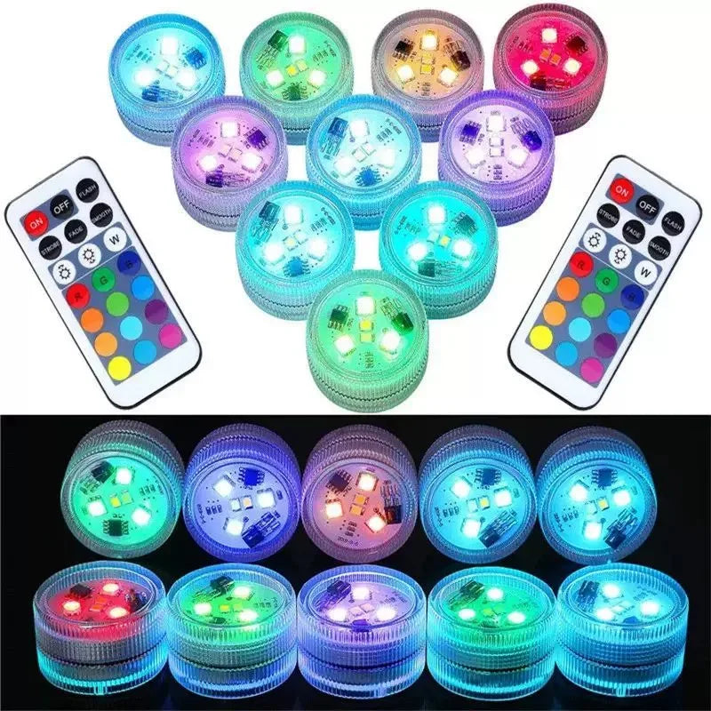 Mini LED Colorful Waterproof DIY Assembly Model Accessories with Remote Control Flashing Light Handmade Electronic Components