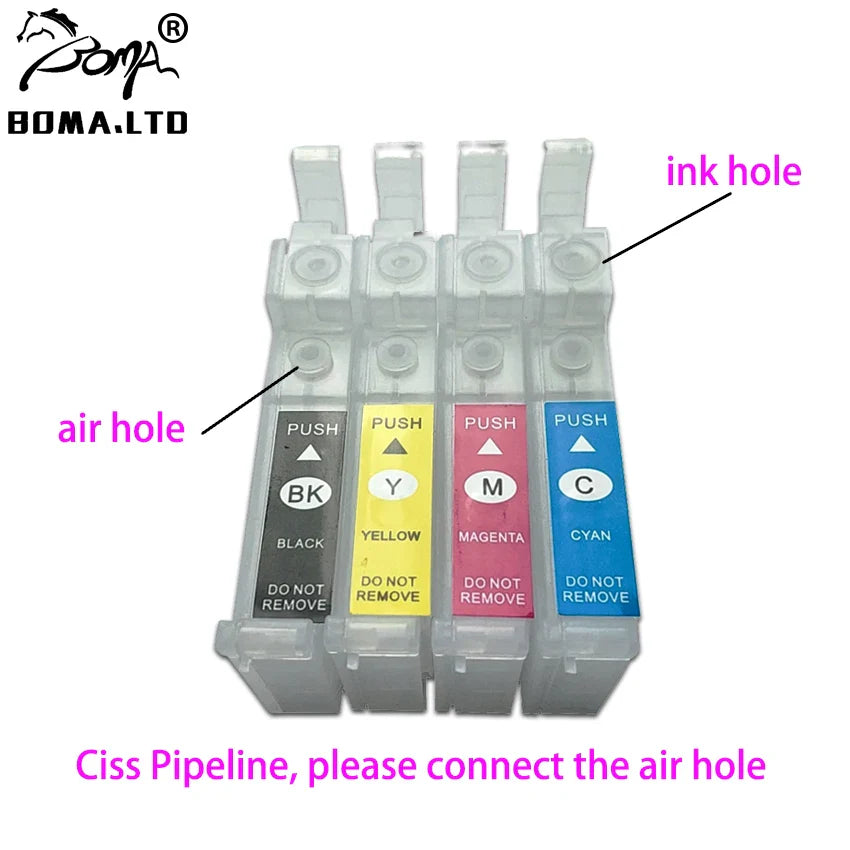 29XL 16XL 220XL 252XL 27XL Ciss Ink Cartridge Without Chip For Epson XP 235 245 335 432 435 445 WF 3820 7720 7715 7710 Printer