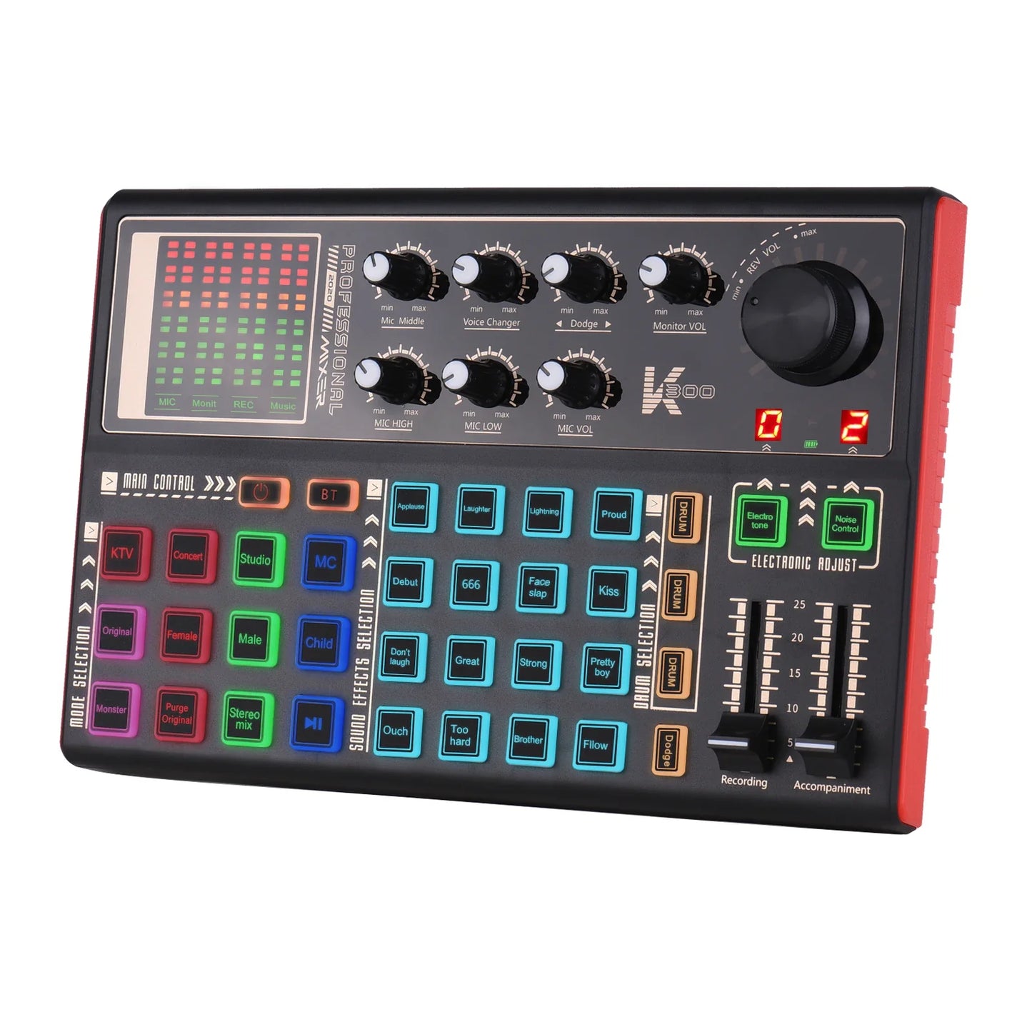 Muslady-Carte son SK300 Live, changeur de voix externe, centre commercial audio, batterie aste intégrée, effets sonores multiples
