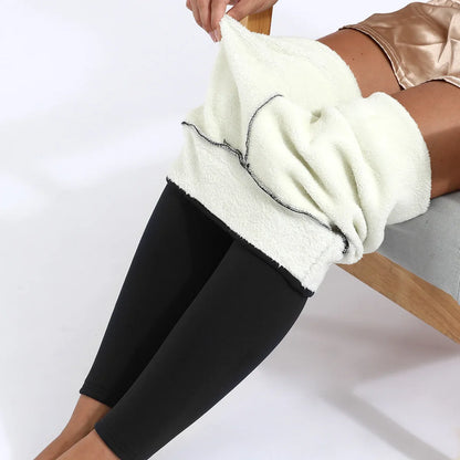 3XL chaud hiver épais Leggings femmes laine polaire femmes vêtements agneau cachemire velours pantalon élasticité S-3XL