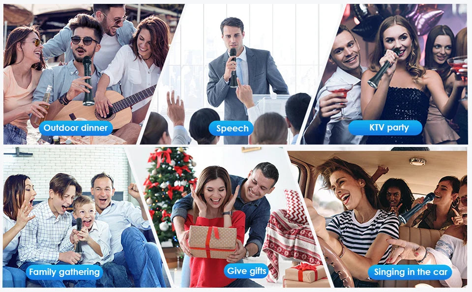 Lewinner L-1098 karaoke Microphone 30W Professional Wireless Bluetooth Mic Handheld Portable Speaker support mobile phone live