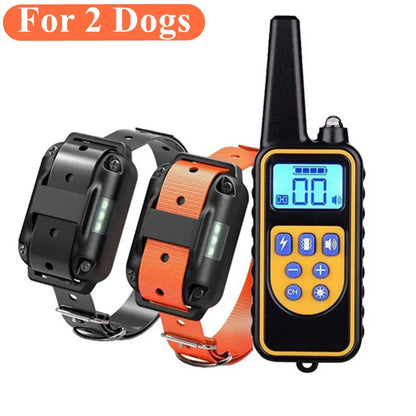 Collier Électrique Anti-Aboiement pour Chien, Étanche, avec Télécommande, Rechargeable, Dispositif de Toutes Tailles