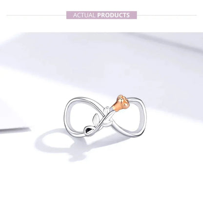 925 Sterling Silver Clear 5A Crystal Collection Family Heart X-Shape Charm Beads for Charm Bracelet & Necklace Pendant