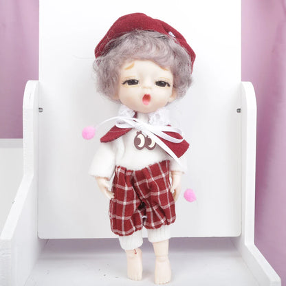 Blue Eyes16cm BJD Doll 13 Moveable Joint Dolls Boy Short Hair BJD Dolls Muilt-type Face Make Up Toy Cartoon Dress Girls  Dolls