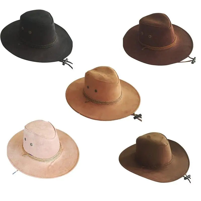 Chapeau de cowboy occidental pour hommes, casquette mongole, grand bord, gentleman, cadeaux de jazz, document