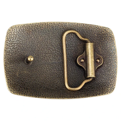 Bronze Sapphire Blue Belt Buckle Exquisite Decorative Pattern for Ｍen Cowboy Big