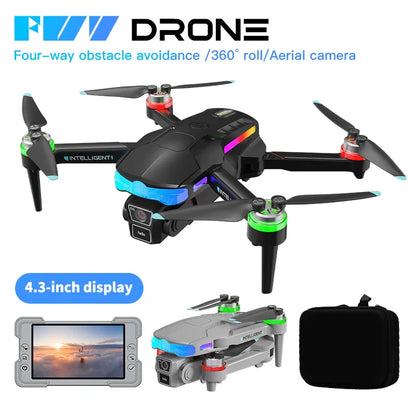 New F177 Mini Drone Dual Obstacle Avoidance Optical Wireless Remote Control Helicopter Beginner Foldable Quadcopter 48MP Camera