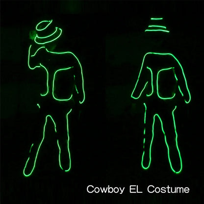 EL Suits Nouveauté Mode Vêtements LED/EL Costumes Lumineux Accessoires de Danse Lumineux Vêtements Hommes pour Décoration DIY de Vacances Vente Chaude