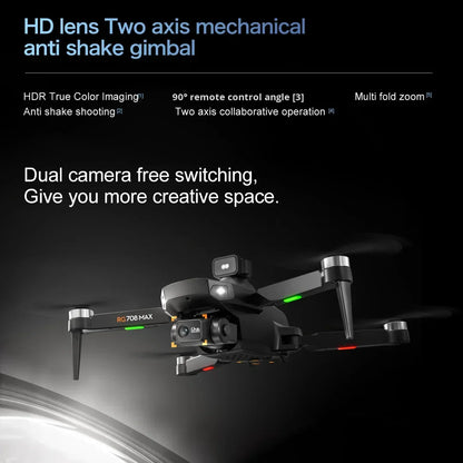 RG708MAX Drone Brushless Quadcopter GPS Positioning Screen Control Aerial Photography Obstacle Avoidance Drone