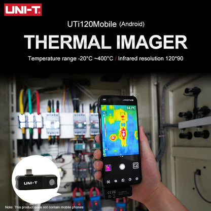 UNI-T UTi120 Mobile UTI120MS USB Caméra Thermique Infrarouge pour Téléphones Portables Caméra Thermographique Imageur pour Réparation
