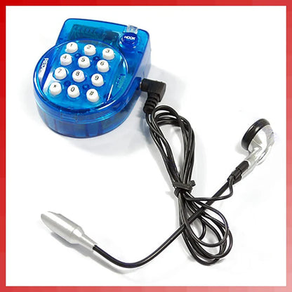 Mini téléphone fixe filaire Portable, avec casque, cadran à bouton, réposition rapide, petit téléphone pour conférence de bureau, bleu