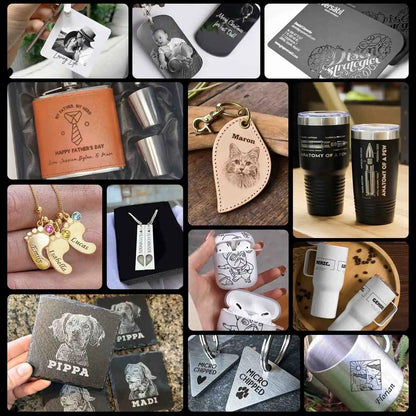 Auto Focus Acrylic Nameplate Laser Engraving Machine DIY 3D Laser Engrave Cutting Jewelry Keychain Machines