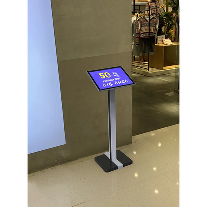 Présentoir vertical au sol pour signalétique de vitrine, panneau promotionnel pour centre commercial