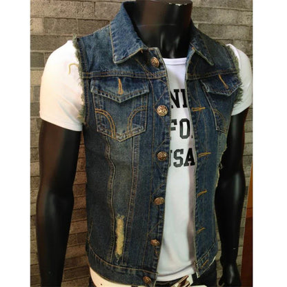 Gilets en Jean Soldes Gilets en Denim Polaire Homme Gilet Tactique Soldes Gilet Biker Homme Blouson Sans Manches Homme Débardeur
