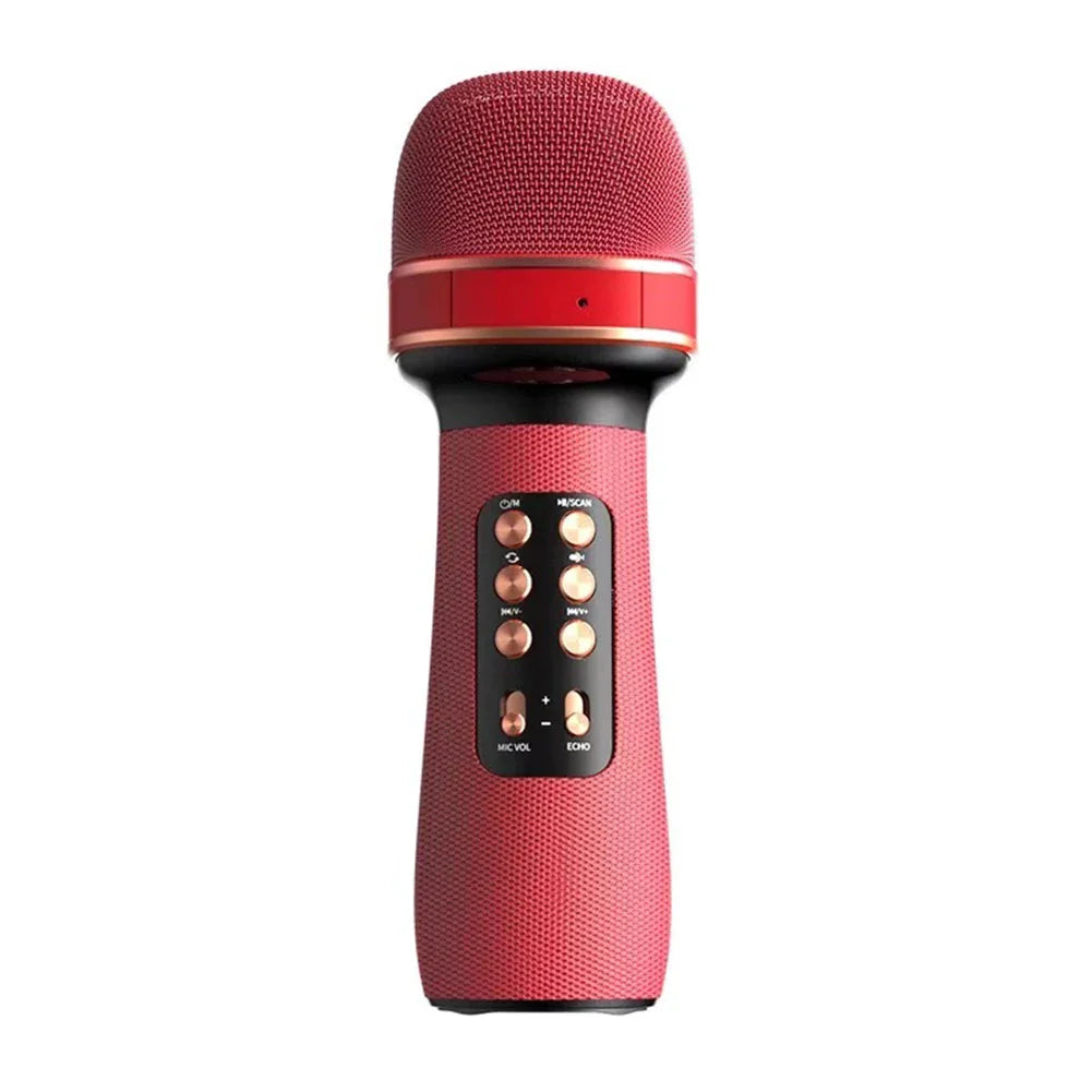 ALLOYSEED Karaoke Wireless Bluetooth-Compatible Microphone Handheld Music Singing Mic+FM+Voice Changing Audio Speaker Player