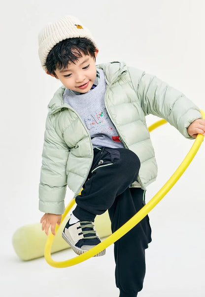 Doudoune Légère Enfant en Duvet de Canard Blanc, Nouveau Style Hiver, Manteau Court à Capuche pour Garçons et Filles, Vêtement d'extérieur pour Tout-petits