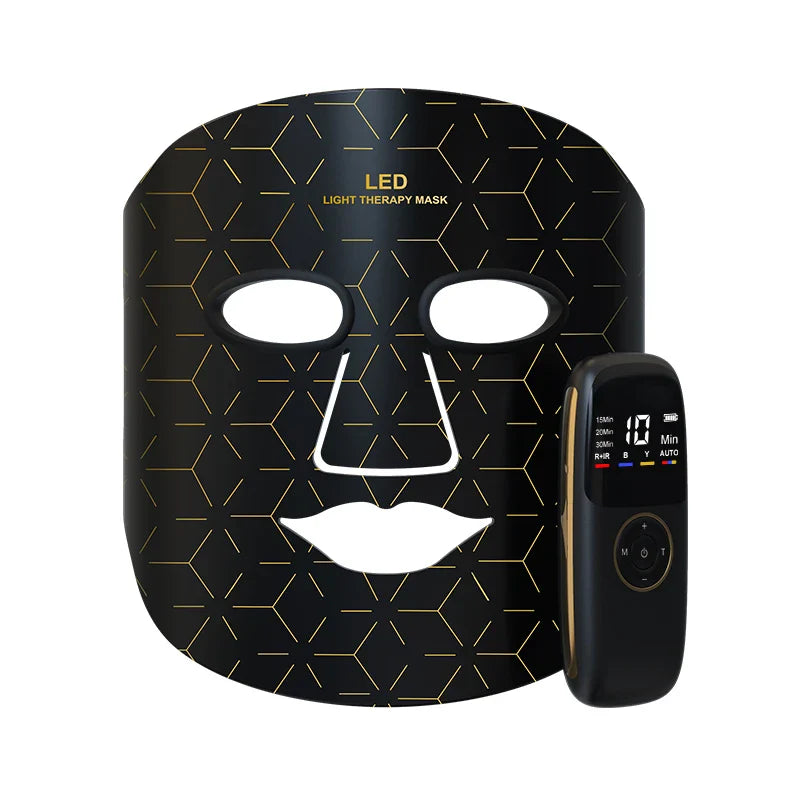 Appareil de beauté à usage domestique Masque de luminothérapie à LED Bande de photons rouges anti-acné blanchissante Nouvel instrument en silicone