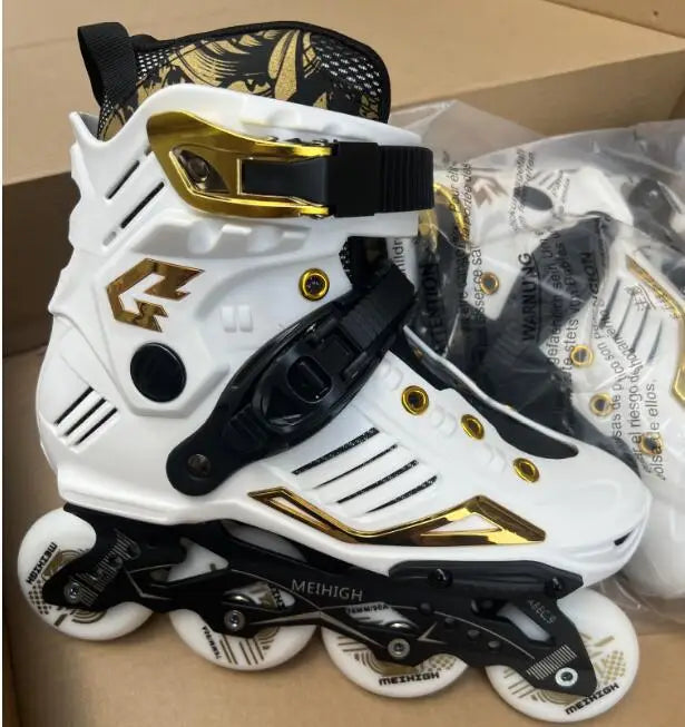 Competitive Adult Roller Skates College-In-Line Fancy Roller Skates Mesh Inner Single-Row Competitive Wheel