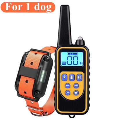 Collier Électrique Anti-Aboiement pour Chien, Étanche, avec Télécommande, Rechargeable, Dispositif de Toutes Tailles