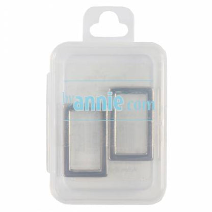 Rectangle Ring Flat 1in Nickel Set of Two