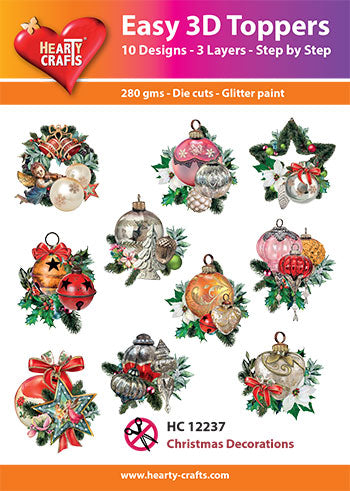 Décorations de Noël Hearty Crafts 3D-Toppers Faciles