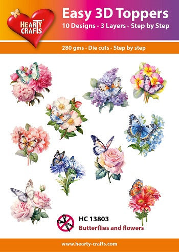 Cœurs Créatifs Décorations 3D Faciles - Papillons et Fleurs