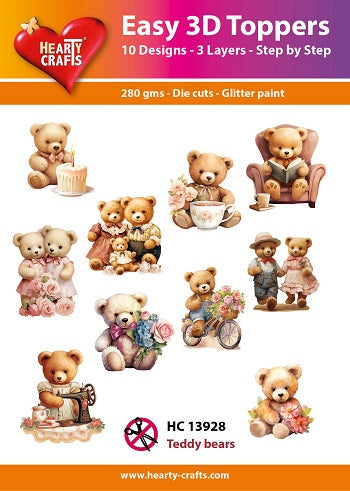Hearty Crafts Décorations 3D Faciles - Oursons en peluche