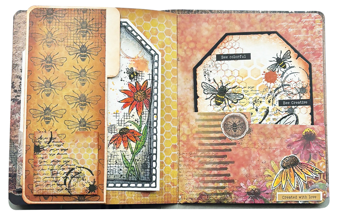 HE Clear Stamp Tag Florals Sweet Bee Memories 1 PC
