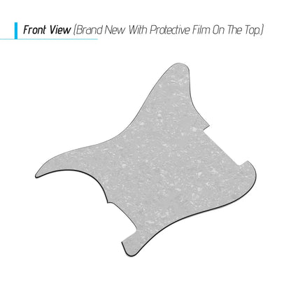 Pickguard pour guitare électrique ST américaine, 3 plis, plaque de protection personnalisée, accessoires de guitare en perles blanches