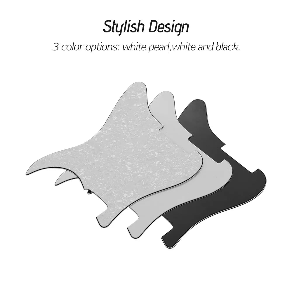 Pickguard pour guitare électrique ST américaine, 3 plis, plaque de protection personnalisée, accessoires de guitare en perles blanches