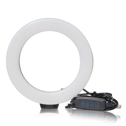 Mini Anneau Lumineux LED de 6 Pouces, Lampe Vidéo de Bureau, Prise USB, Éclairage de Photographie pour Youtube, Live, Vlog, Studio de Maquillage