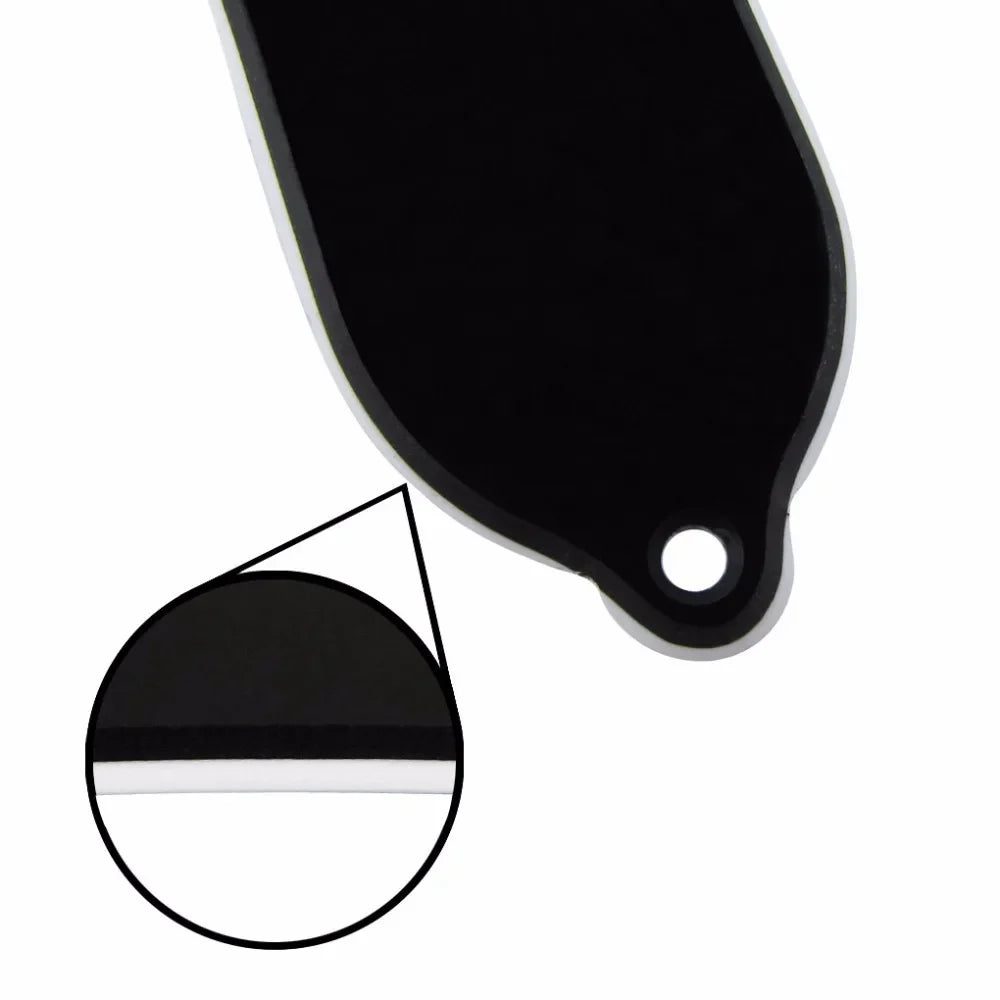 Floor – housses de tiges de guitare en plastique noir, 3 trous, convient aux pièces de guitare de Style LP, 1 pli/2 plis au choix, 10 pièces