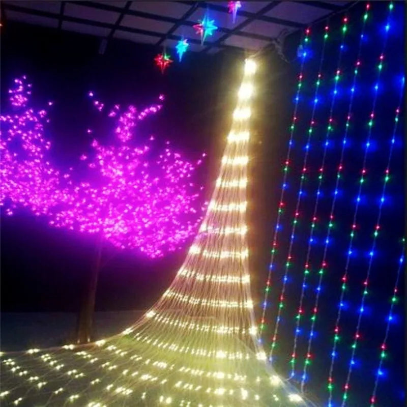 LED Net Christmas lights 3M x 2M 204LEDS AC110V/220V Led mesh LED Net lights string lights waterproof for Christmas New Year holidays