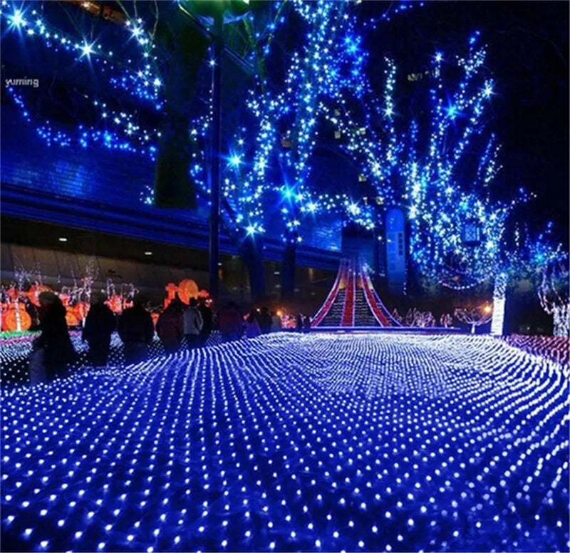 LED Net Christmas lights 3M x 2M 204LEDS AC110V/220V Led mesh LED Net lights string lights waterproof for Christmas New Year holidays